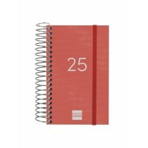 Diary Finocam YEAR Red Mini 7,9 x 12,7 cm 2025