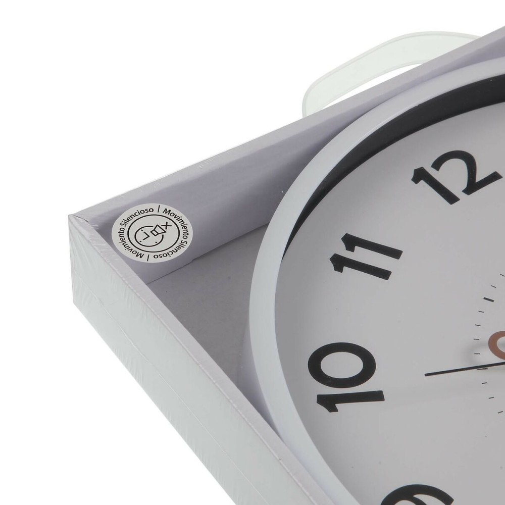 Horloge Murale Versa Blanc Plastique 4 x 30 x 30 cm