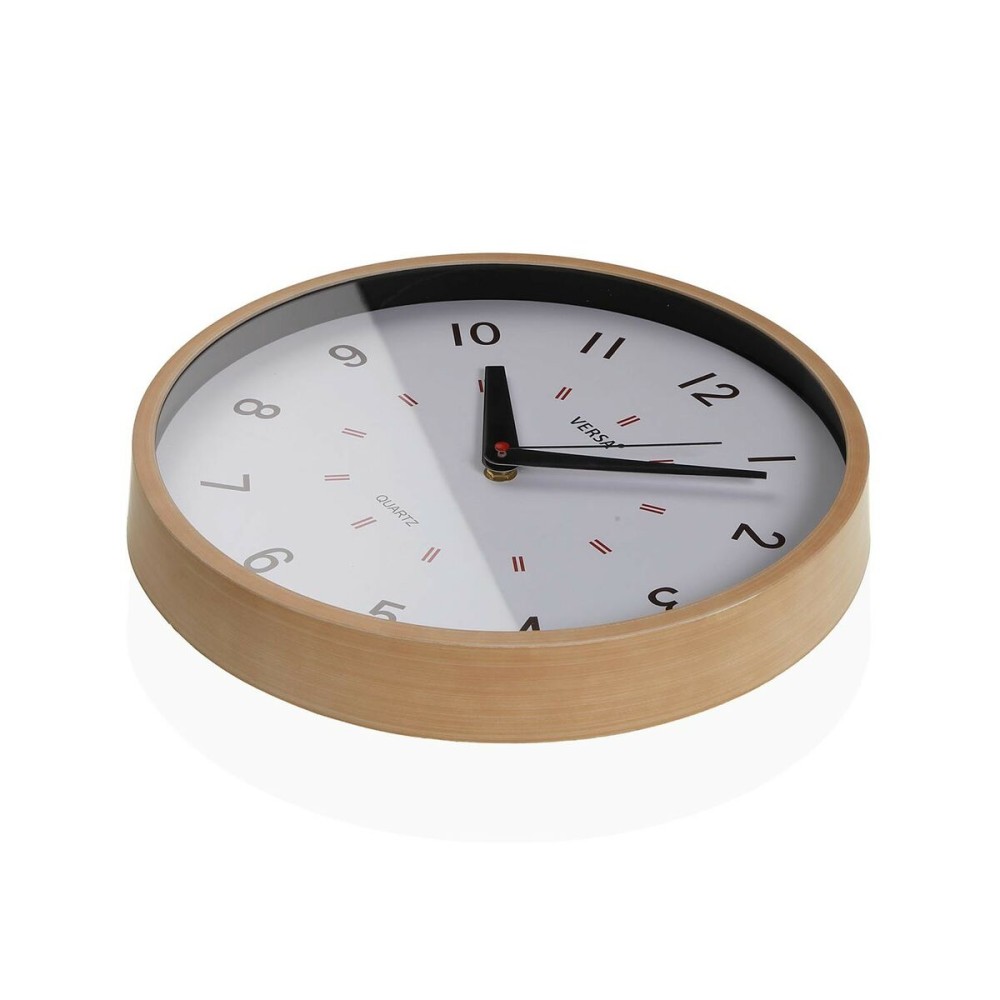 Horloge Murale Versa Blanc Plastique 4 x 30 x 30 cm