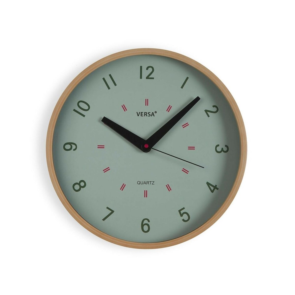 Wall Clock Versa Green Plastic 4 x 30 x 30 cm