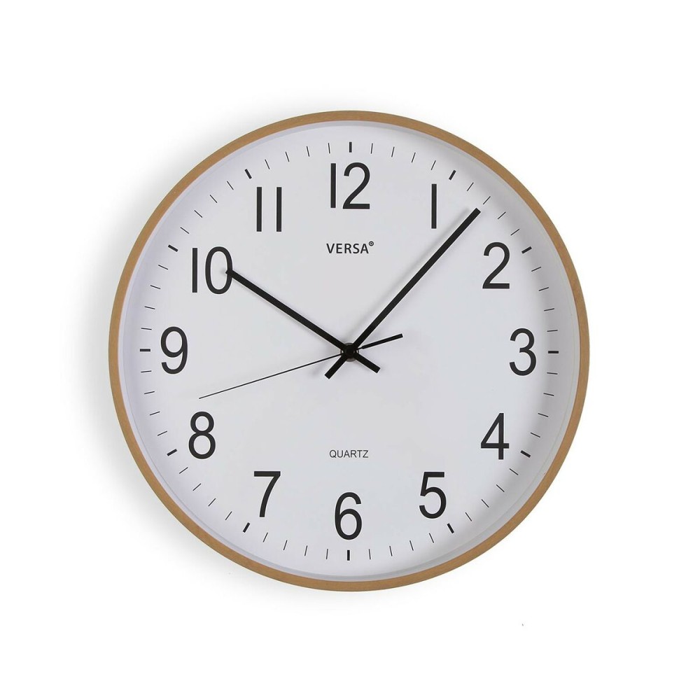 Wall Clock Versa Plastic Quartz MDF Wood 5 x 35 x 35 cm