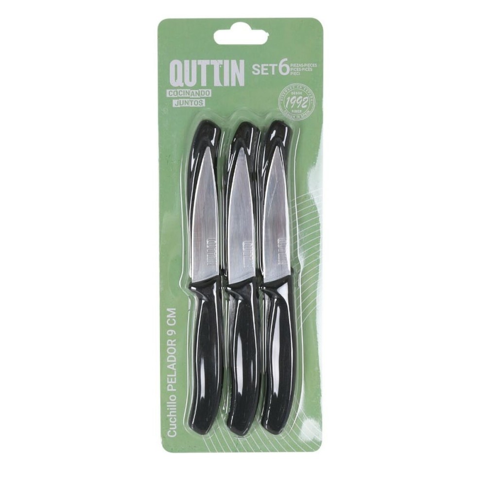 Peeler Knife Set Quttin Basic 6 Pieces 19,5 x 2 x 1 cm (12 Units)