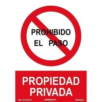 Sign Archivo 2000 "PROHIBIDO EL PASO PROPIEDAD PRIVADA" polypropylene 32 x 30 cm