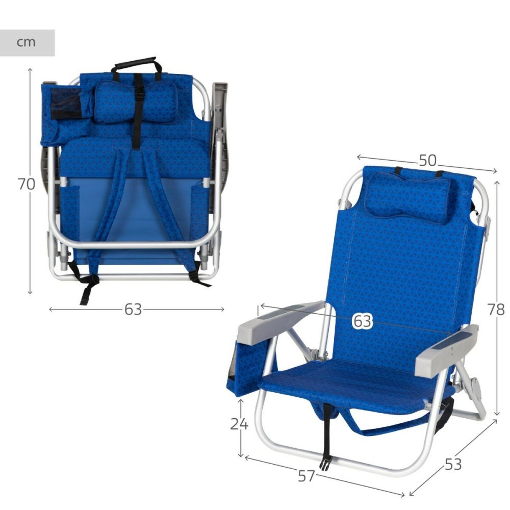 Chaise de Plage Aktive 50 x 78 x 53 cm