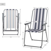 Chaise de Plage Aktive 44 x 88 x 44 cm