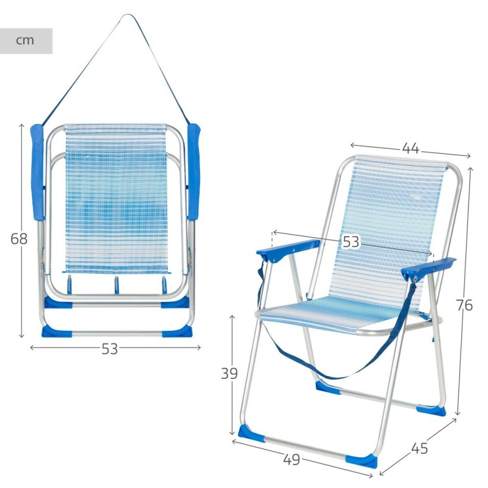 Chaise de Plage Aktive 44 x 76 x 45 cm