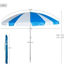 Parasol Aktive 200 x 210 x 200 cm (6 Unités)