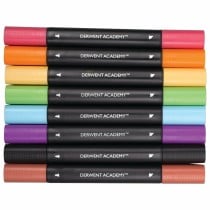 Set of Felt Tip Pens DERWENT Academy Multicolour Double-ended 8 Pieces