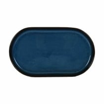 Tablett für Snacks La Mediterránea Chester Blau Oval 25,3 x 13,5 x 2,6 cm (12 Stück)