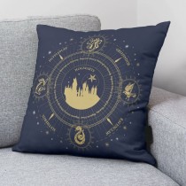 Housse de coussin Harry Potter Christmas Gold Blue marine 50 x 50 cm