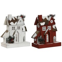 Christmas bauble Home ESPRIT White Red 26 x 14 x 32 cm (2 Units)