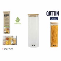 Boîte Quttin Bambou Carré 1,3 L 8 x 27 cm (12 Unités)