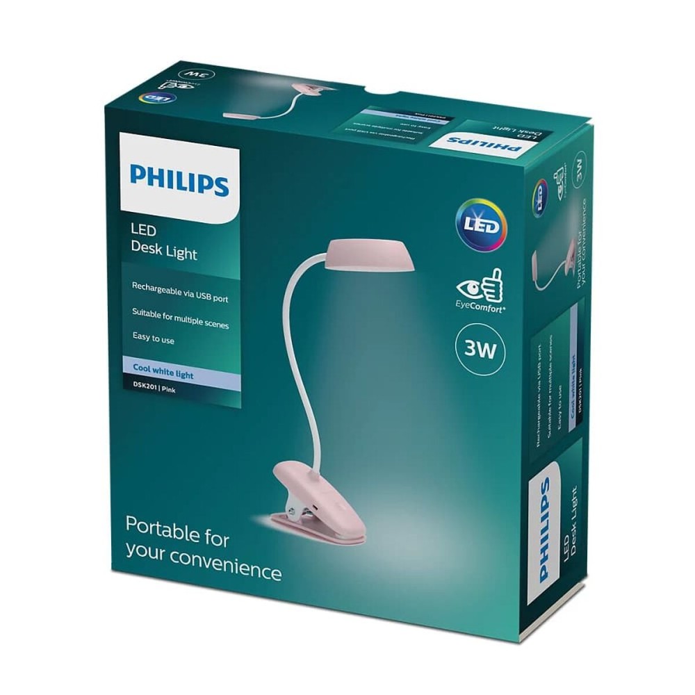 Desk lamp Philips Lámpara de mesa Pink 3 W