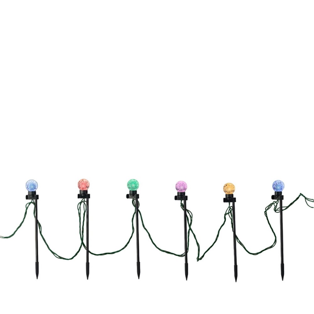 Set of LED garden stakes Lumineo 6 W Multicolour Soft green 14,5 m 20 Units