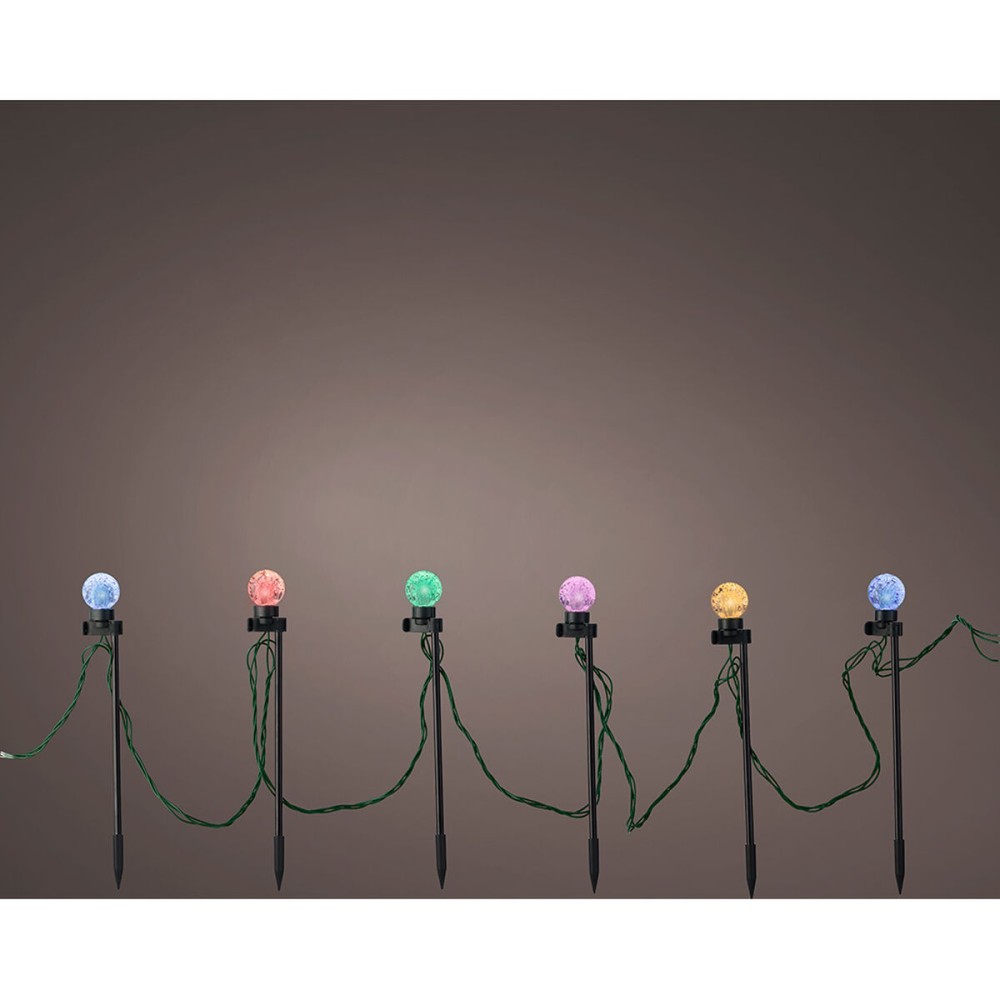 Set of LED garden stakes Lumineo 6 W Multicolour Soft green 14,5 m 20 Units