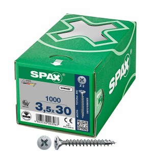 Box of screws SPAX Wirox Z2 Flat head 3,5 x 30 mm 1000 Unidades