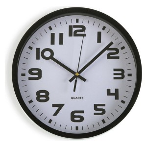 Wall Clock Versa Black Plastic 3,8 x 25 x 25 cm