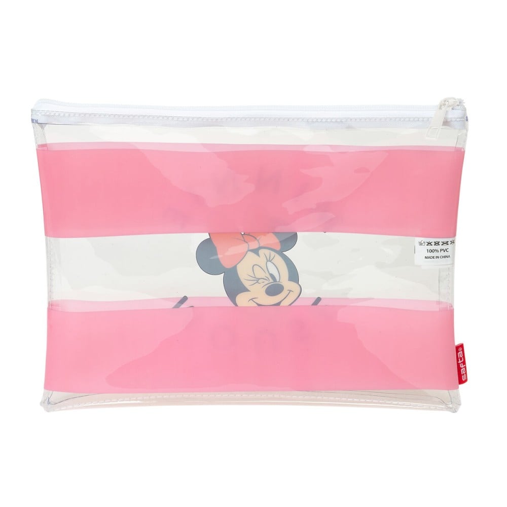 Sac Imperméable Minnie Mouse Beach Rose Transparent