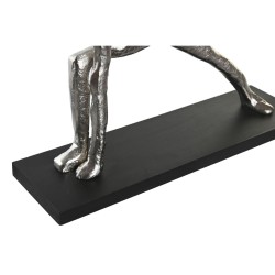 Decorative Figure DKD Home Decor 33 x 10 x 35 cm Silver Black Indian Man Yoga (3 Units)