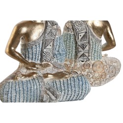 Deko-Figur DKD Home Decor 18,6 x 9,7 x 27 cm Blau Buddha türkis Orientalisch Decapé (2 Stück)