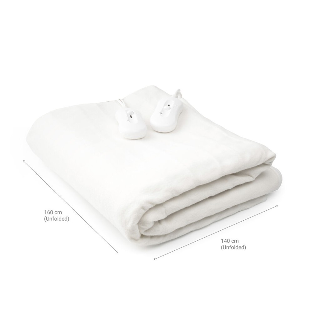 Double Electric Underblanket Blewarm InnovaGoods 60+60 W 140 x 160 cm White