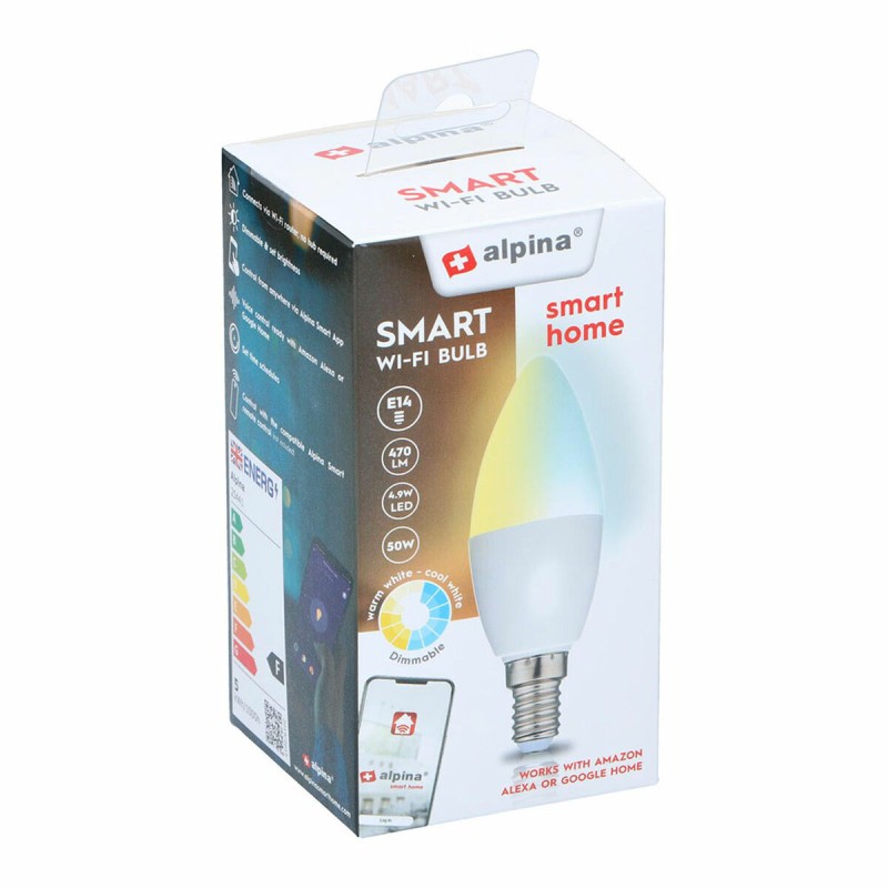 Smart Light bulb Alpina RGB Wi-Fi 4,9 W E14 2700-6500 K 470 lm