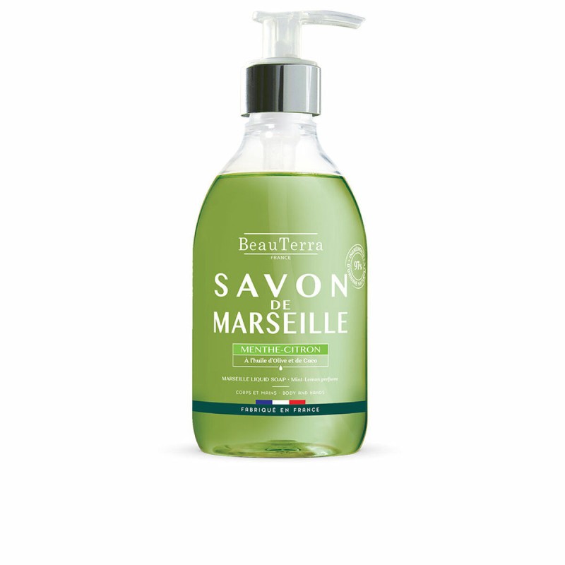 Savon liquide Beauterra Marseille Mains Universel Citron Menthe 300 ml