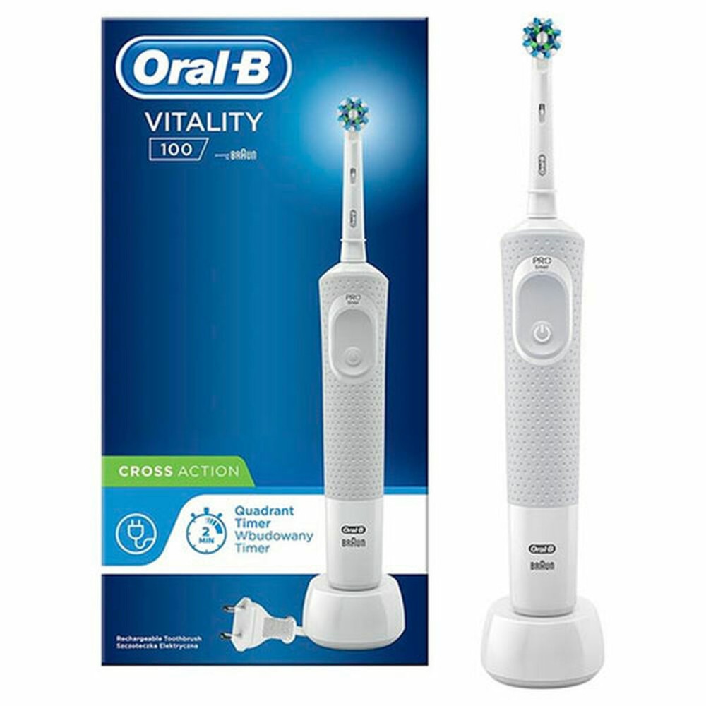 Elektrische Zahnbürste Oral-B Cross Action Weiß