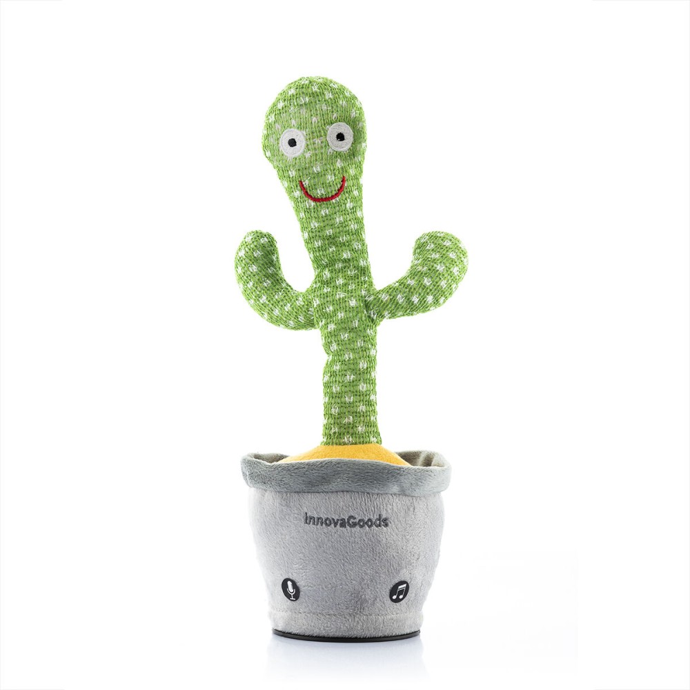 Cactus Dansant et Parlant Rechargeable avec Musique et LED Multicolore Cacxi InnovaGoods