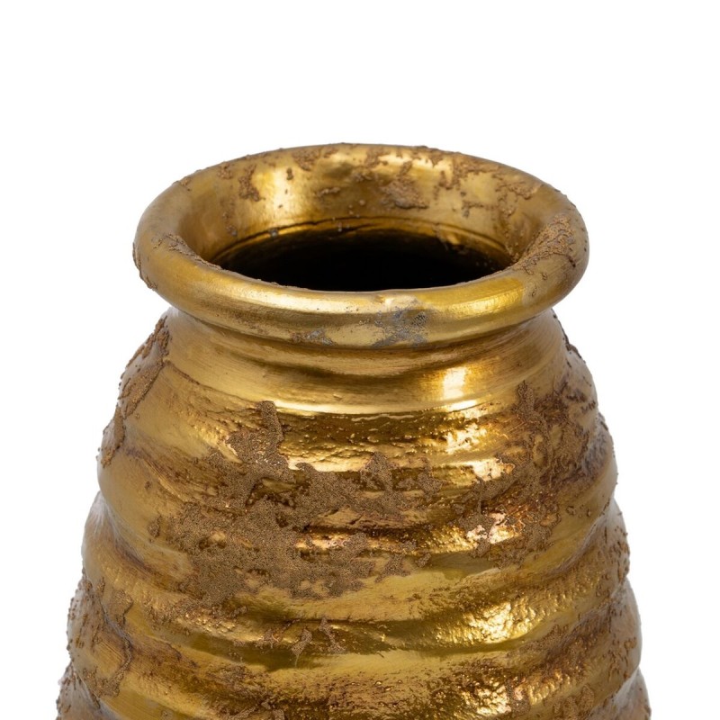 Vase 16 x 16 x 41,5 cm aus Keramik Gold