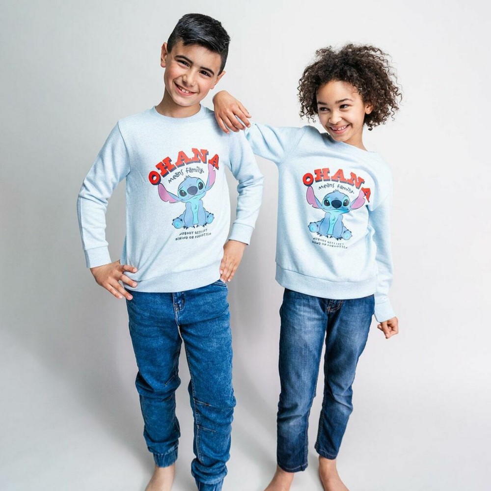 Unisex Sweatshirt without Hood Stitch Light Blue