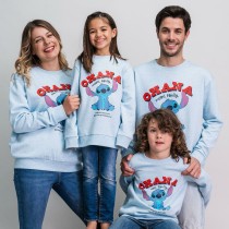 Unisex Sweater ohne Kapuze Stitch Hellblau