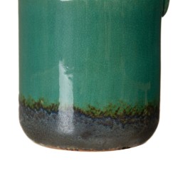 Vase 14,5 x 14,5 x 23 cm aus Keramik Dunkelblau