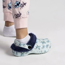 House Slippers Stitch Light Blue