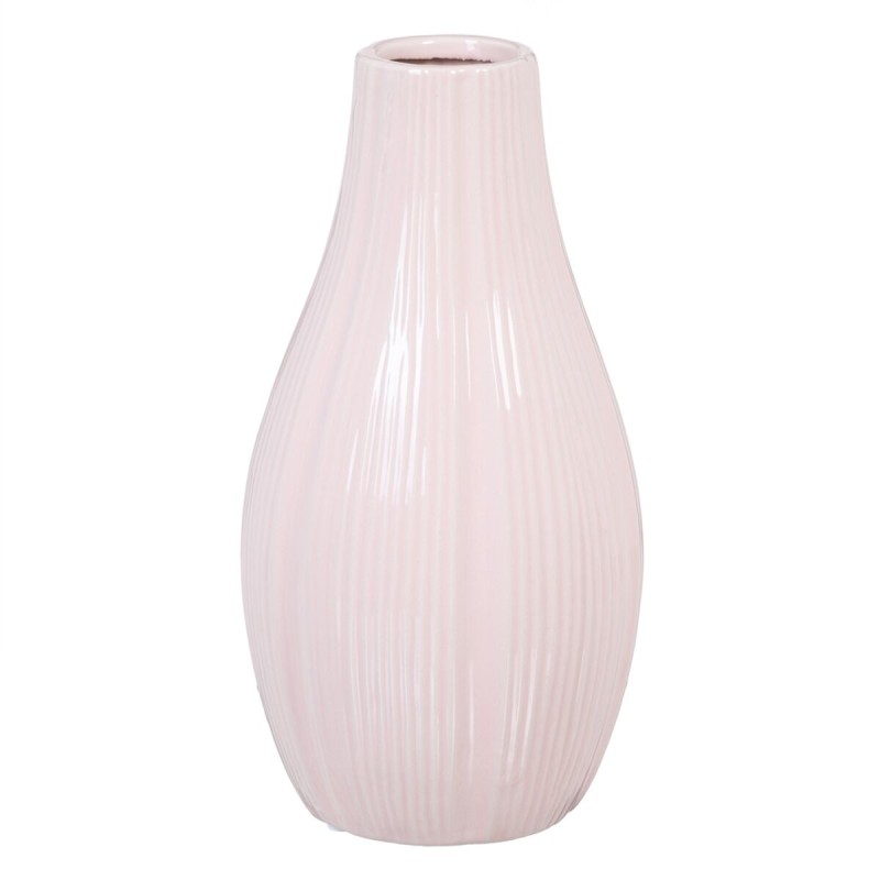 Vase 13 x 13 x 25,5 cm aus Keramik Rosa