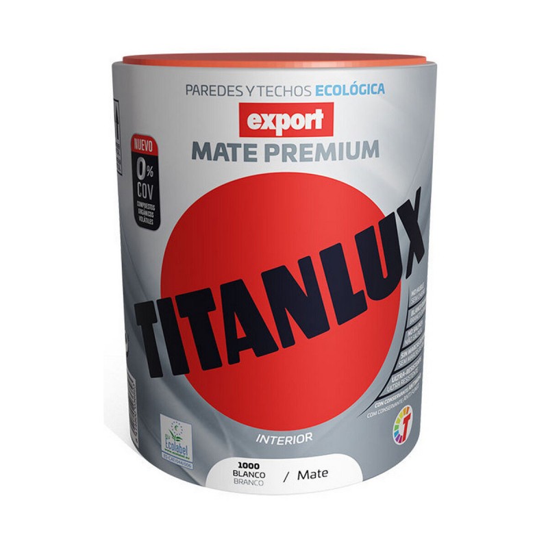 Peinture vinylique Titanlux Export f31110034 Plafond Paroi Lavable Blanc 750 ml Mat