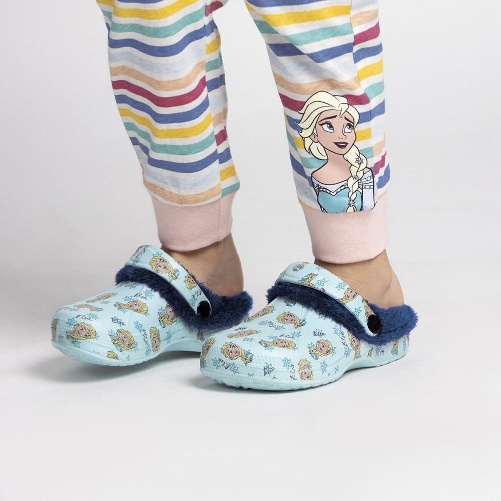 House Slippers Frozen Light Blue