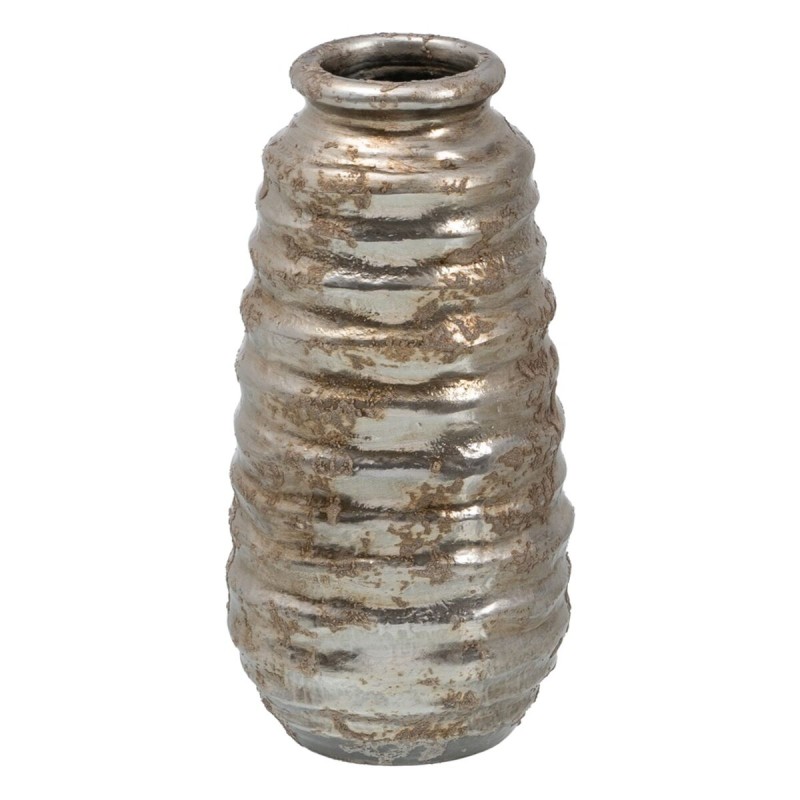 Vase aus Keramik Silber 15 x 15 x 30 cm