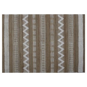 Tapis Home ESPRIT Blanc Marron Boho 75 x 175 x 1 cm