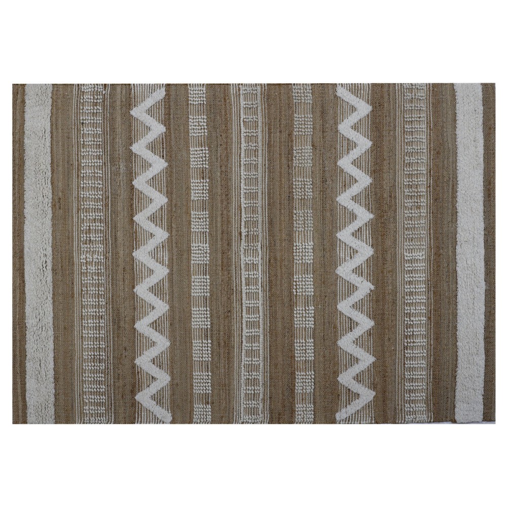 Teppich Home ESPRIT Weiß Braun Boho 140 x 200 x 1 cm