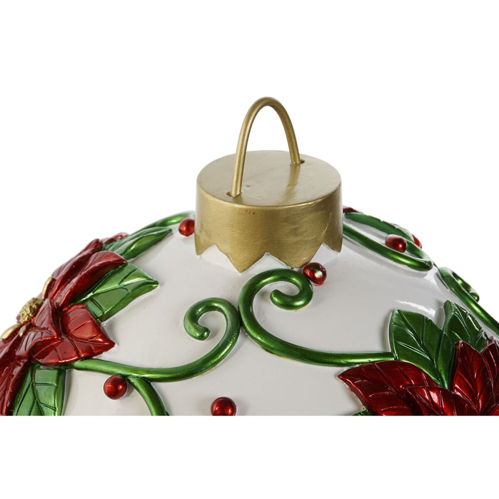 Christmas Bauble Home ESPRIT Red Green Resin 24 x 24 x 28 cm (2 Units)