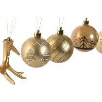 Christmas Baubles Home ESPRIT Golden Polyethylene 28 x 6 x 24 cm (55 Pieces)