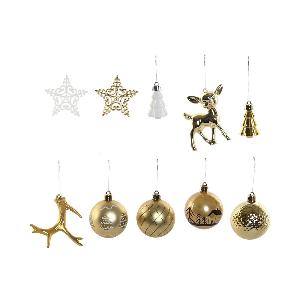 Christmas Baubles Home ESPRIT Golden Polyethylene 28 x 6 x 24 cm (55 Pieces)