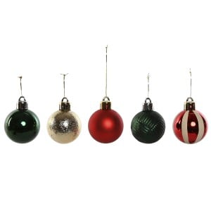 Weihnachtsbaumkugeln Home ESPRIT Rot grün Polyäthylen 27 x 4 x 26 cm (20 Stücke)