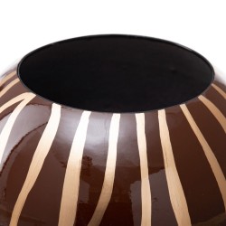 Vase 27 x 27 x 23 cm Zèbre Céramique Doré Marron