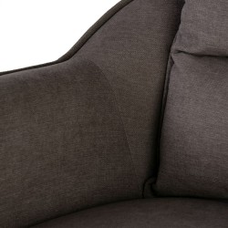 Armchair 76,5 x 70 x 74 cm Synthetic Fabric Metal Dark grey