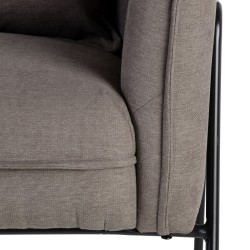 Armchair 76,5 x 70 x 74 cm Synthetic Fabric Metal Dark grey