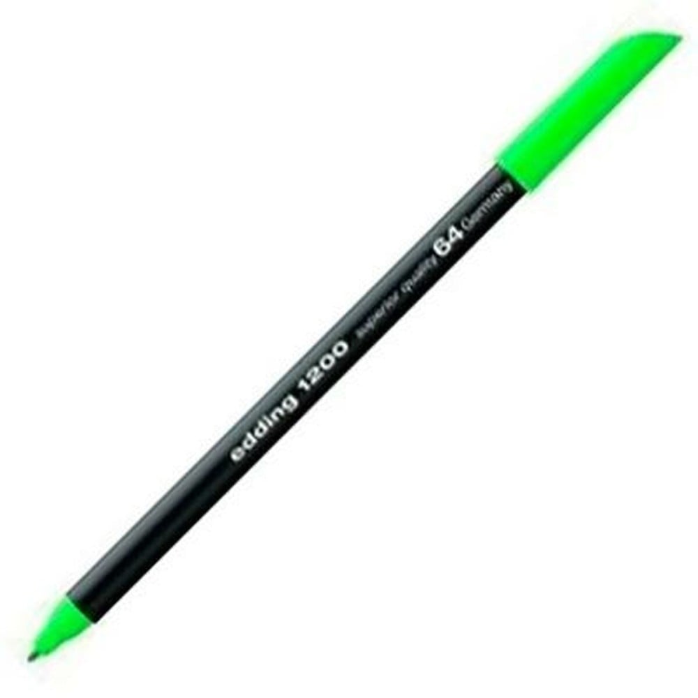 Felt-tip pens Edding 1200 Green (10 Units)