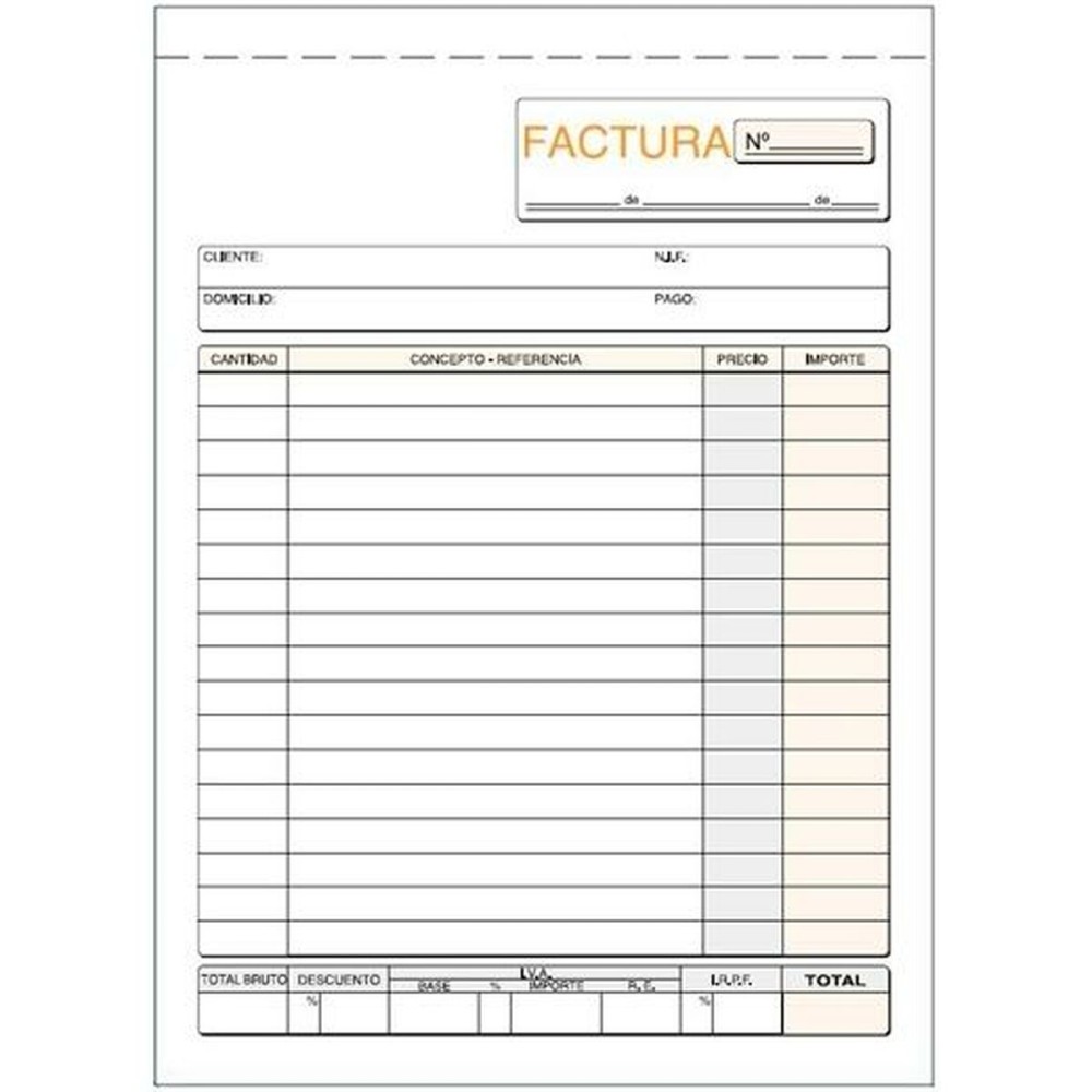 Invoice Check-book 15 x 21 cm (10 Units)