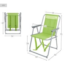 Gepolsterte Campingstuhl Aktive 44 x 74 x 45 cm (6 Stück)